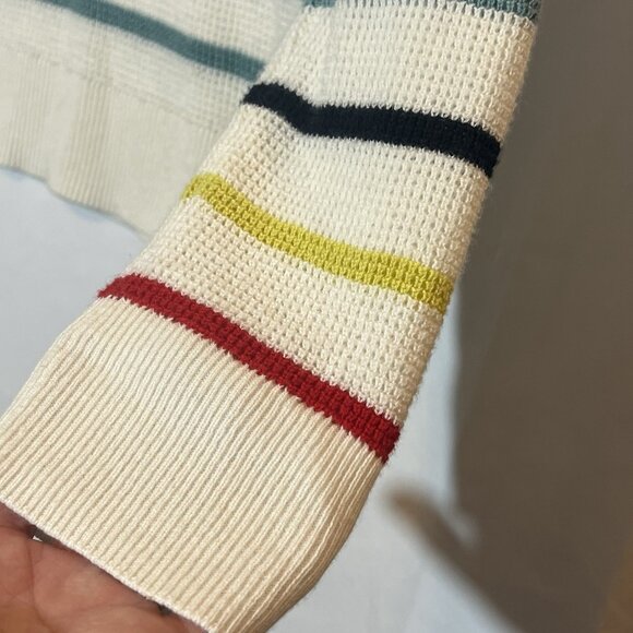 Faherty Women’s Knit Sweater Striped Cotton Cashmere Small Size Lightweight - Picture 9 of 12